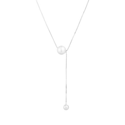 Stříbrný náhrdelník s shell perličkami 12103.1