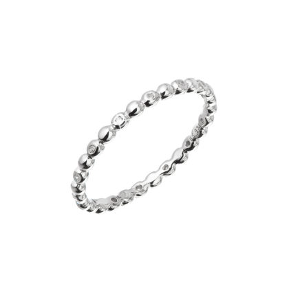Stříbrný prsten vzorovaný se zirkonky 15005.1 crystal