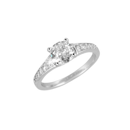 Stříbrný prsten luxusní se zirkony bílý čtverec 15009.1 crystal