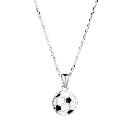 Stříbrný náhrdelník s přívěskem fotbalový míč 62034