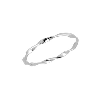 Stříbrný prsten kroucený 65013